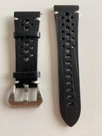 CT Scuderia lederen horlogeband vintage zwart, Ophalen of Verzenden, Nieuw, Leer