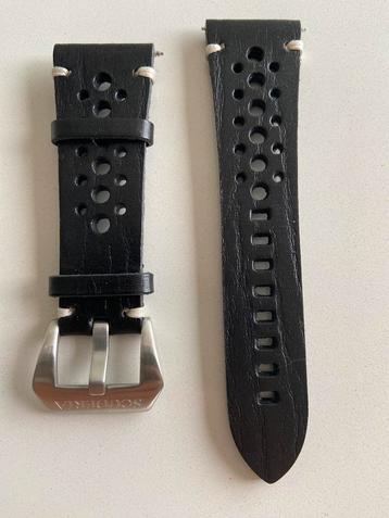 CT Scuderia lederen horlogeband vintage zwart beschikbaar voor biedingen