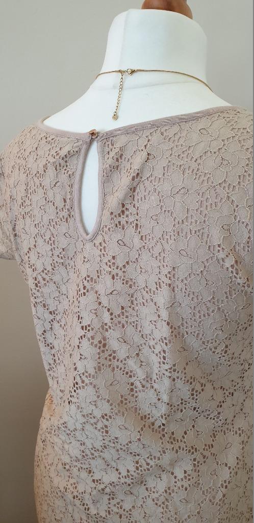NIEUW artikel : JoliRonde jurk - Maat L, Kleding | Dames, Jurken, Nieuw, Maat 42/44 (L), Beige, Knielengte, Ophalen of Verzenden