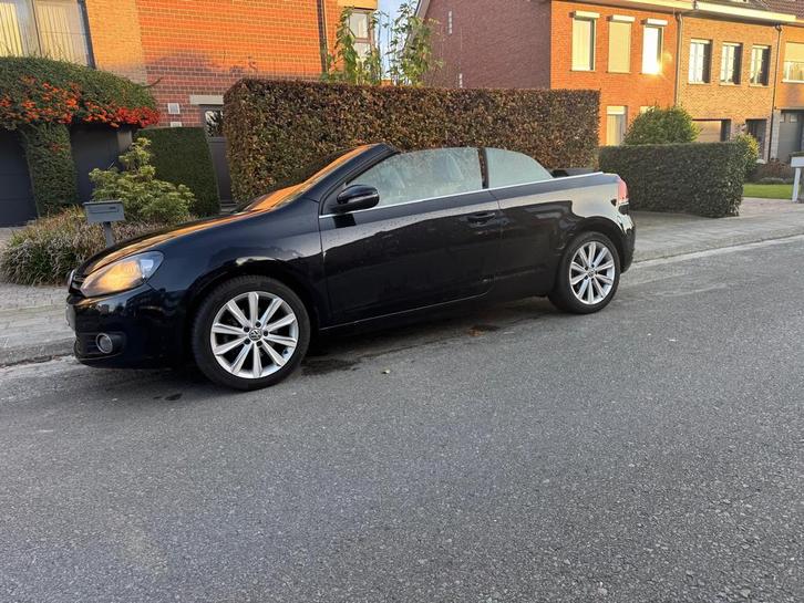 VW GOLF CABRIO - weinig kms, Auto's, Volkswagen, Particulier, Golf, Cruise Control, Benzine, Cabriolet, 5 deurs, Zwart, Leder