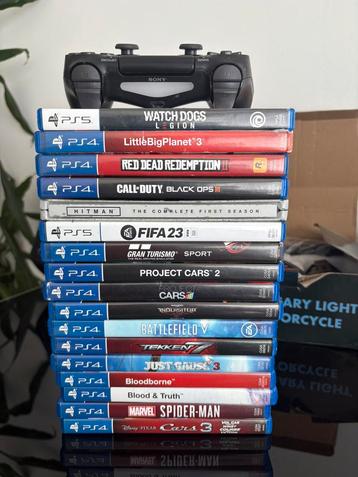 Lot de 17 jeux PS4 + une manette beschikbaar voor biedingen