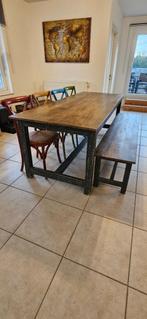 eetkamertafel met stoelen en zitbank, Huis en Inrichting, Ophalen, 200 cm of meer, 50 tot 100 cm, Zo goed als nieuw
