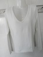 La Redoute : wit katoenen trui pull diepe hals , mt M, Maat 38/40 (M), Ophalen of Verzenden, Zo goed als nieuw, Wit