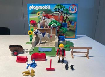 Playmobil paarden manege, Enlèvement, Comme neuf, Ensemble complet