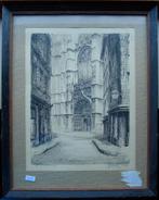 Magnifique dessin encre de la cathédrale d'Anvers, Delvaux, Antiquités & Art, Enlèvement