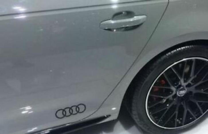 Audi ringen logo sticker, Auto diversen, Autostickers, Ophalen of Verzenden