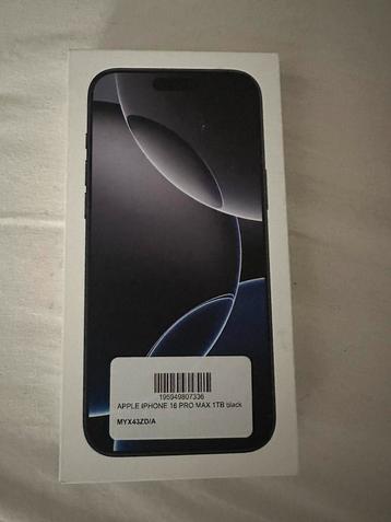 Apple iPhone 16 Pro Max, Telecommunicatie, Mobiele telefoons | Apple iPhone, Ophalen, Overige modellen, Zwart, 1 TB