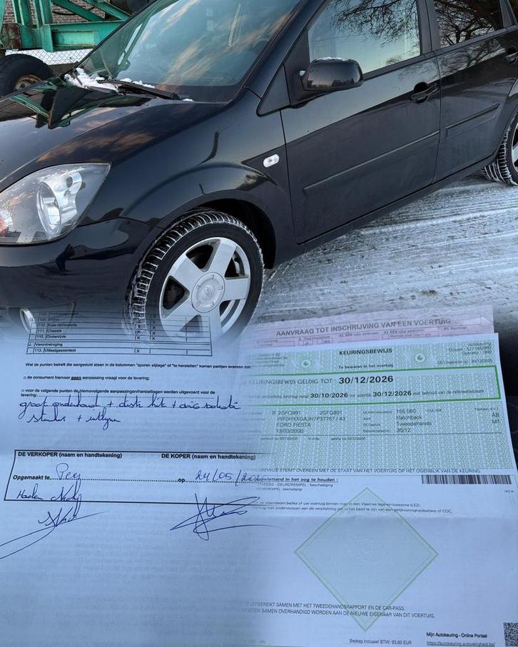 Ford fiesta gekeurd voor verkoop, Auto's, Ford, Bedrijf, Fiësta, Benzine, Euro 4, 5 deurs, Handgeschakeld, Zwart, Stof, Ophalen