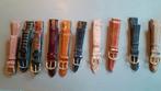 Lot de 10 bracelets cuir montre homme neuf (3), Nieuw, Leer, Ophalen of Verzenden