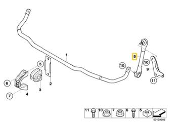 STABILISATORSTANG BMW E60 E61 LINKS VOOR OE 31306781547