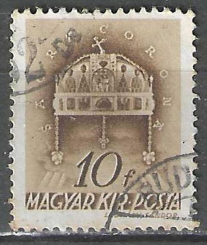 Hongarije 1939 - Yvert 529 - Stefanskroon - 10 fi. (ST), Postzegels en Munten, Postzegels | Europa | Hongarije, Verzenden
