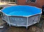 Intex 3,05 meter met toebehoren (Pomp, stofzuiger, trapje), Ophalen, Gebruikt, Minder dan 80 cm, Rond