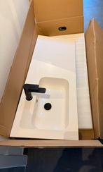 Wastafel wit 46 x 120 cm met of zonder kraan, Doe-het-zelf en Bouw, Sanitair, Ophalen, Gebruikt, Kraan