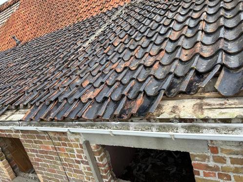 Zwarte geglazuurd Boomse pannen, Doe-het-zelf en Bouw, Dakpannen en Dakbedekking, Gebruikt, Dakpannen, Steen of Klei, Zwart, 15 m² of meer