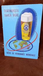 Vintage karton reclamebord Bière Dortmunder Hansa, Verzamelen, Reclamebord, Ophalen of Verzenden, Zo goed als nieuw