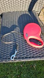 Uittrekbare hondenriem rood, met vergrendeloptie, Dieren en Toebehoren, Ophalen of Verzenden, Gebruikt, Hondenriem