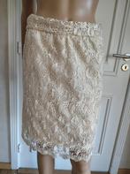 vintage ' kanten ' rok  r, Verzenden, Maat 36 (S), Geel