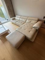 Lederen salon 3 zitplaatsen links, 1 chaise longue rechts, Huis en Inrichting, Ophalen