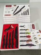 Cheffinger CF-MB04 6-Delige Messenset Marmercoating Luxe Box, Ophalen of Verzenden, Nieuw, Inox of Chroom, Vaatwasserbestendig