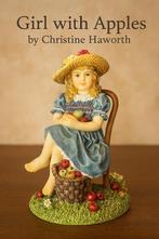 Porseleinen beeldje “Girl with Apples” – Christine Haworth, Antiek en Kunst, Ophalen