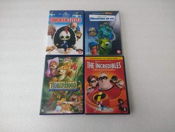Chicken Little, Monsters en Co, Robin Hood, The Incredibles beschikbaar voor biedingen