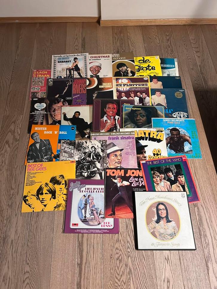 Lot de +/- 50 disques vinyl, CD & DVD, Vinyles | Autres Vinyles, Utilisé, Enlèvement