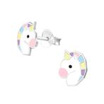 Unicorn eenhoorn kinder oorbellen in 925 sterling zilver, Handtassen en Accessoires, Kindersieraden, Ophalen of Verzenden, Nieuw