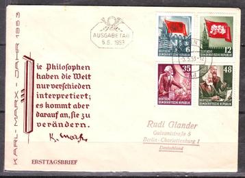 Postzegels DDR (9) : Diverse FDC's en brieven 1 beschikbaar voor biedingen