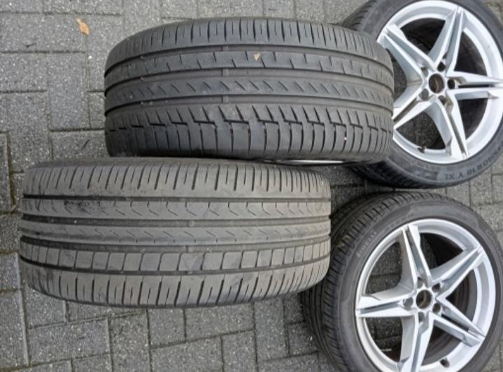 Originele Audi A4 S-line velgen 18 inch 245 40 18 Pirelli, Auto-onderdelen, Banden en Velgen, Velg(en), Zomerbanden, 18 inch, 245 mm