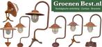 Landelijke industriele vloerlampen lampen van cortenstaal, Ophalen of Verzenden, Nieuw, Glas, Minder dan 100 cm