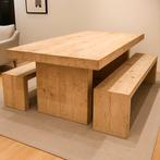 Houten tafel met banken, Ophalen, Gebruikt