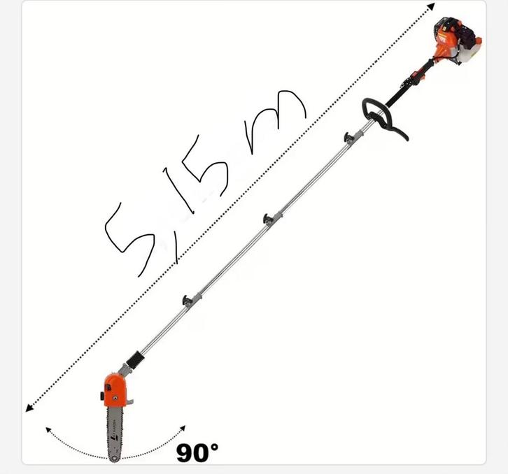 Élagueuse + Taille-haies thermique, Jardin & Terrasse, Taille-haies, Comme neuf, Essence, Enlèvement ou Envoi