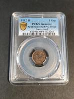Zwitserland 1 rappen 1912 B PCGS, Postzegels en Munten, Ophalen of Verzenden, Overige landen, Losse munt