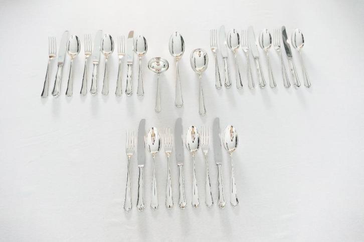 Verzilverde bestekset - 30st/9-pers. - Model 265 Rapsode, Antiek en Kunst, Antiek | Bestek, Verzenden