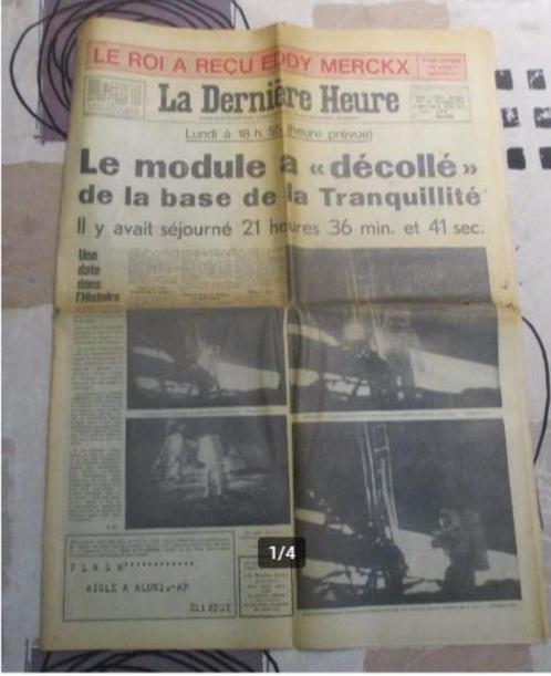 Ancien journal de langue française - Eddy Merckx/Moon Landin, Collections, Revues, Journaux & Coupures, Journal, 1960 à 1980, Enlèvement ou Envoi