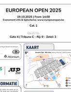 European open tickets voor finale 19/10, Tickets en Kaartjes, Sport | Tennis