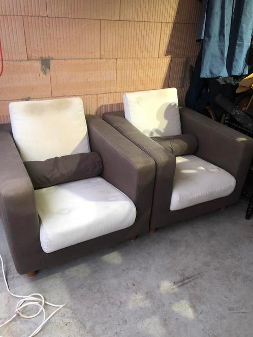 2 vintage retro design fauteuils ligne roset, Huis en Inrichting, Fauteuils, Gebruikt, Stof, Ophalen