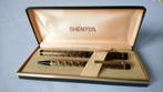 Sheaffer Targa Feather set Balpen + Vulpen 14K/585 F-nib, Nieuw, Met doosje, Ophalen of Verzenden, Pennenset