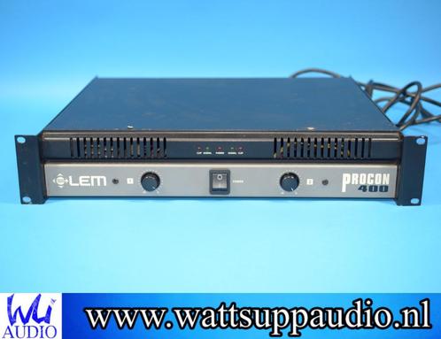 LEM Procon 400 2 kanaals Professional versterker, Audio, Tv en Foto, Versterkers en Ontvangers, Gebruikt, Stereo, 120 watt of meer