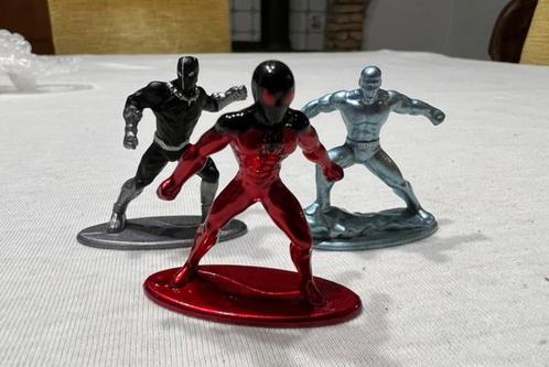 3x MARVEL Nano Metalfigs Iceman Black Panther Scarlet Spider, Collections, Jouets miniatures, Neuf, Enlèvement ou Envoi