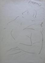RENE MELS / RUSTENDE VROUW / ORIGINEEL WERK / 60x43cm / SIG, Antiek en Kunst, Kunst | Schilderijen | Modern, Ophalen of Verzenden
