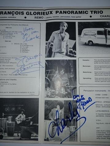 Gesigneerde LP The François Glorieux Panoramic Trio beschikbaar voor biedingen