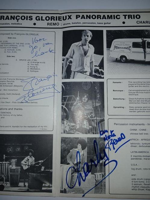 Gesigneerde LP The François Glorieux Panoramic Trio, Cd's en Dvd's, Vinyl | Pop, Zo goed als nieuw, 1960 tot 1980, Ophalen