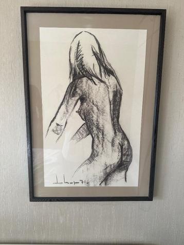 Houtskool tekening  beschikbaar voor biedingen