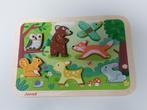 Houten puzzel bosdieren Janod (18+maanden), Ophalen, Minder dan 10 stukjes, Nieuw, Van hout