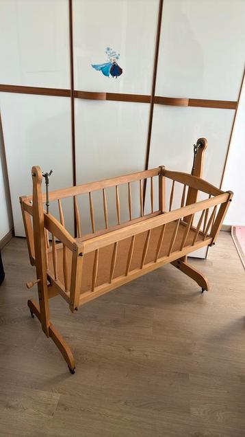 Berceau en bois naturel, Kinderen en Baby's, Babywiegjes en Ledikanten, Ophalen, Zo goed als nieuw, Wieg