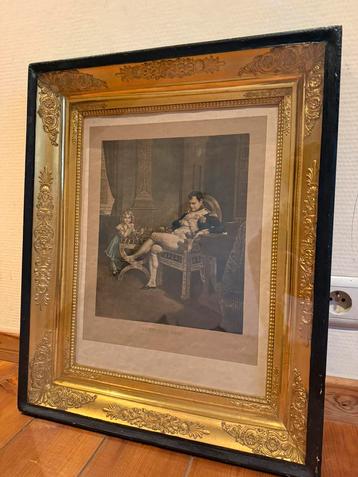 Oude Napoleon-gravure beschikbaar voor biedingen