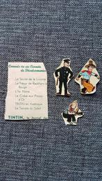 Herge Kuifje - 3 afdrukplaatjes Decalcomanies jaren 50, Tintin, Image, Affiche ou Autocollant, Utilisé, Enlèvement ou Envoi