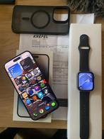 iPhone 14 Pro Max 256 giga + Apple Watch Series 8 45 mm, Telecommunicatie, Mobiele telefoons | Apple iPhone, Zwart, Zo goed als nieuw