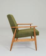 Vintage armchair sauge green bouclé 1970 design by H.Lis, Enlèvement ou Envoi